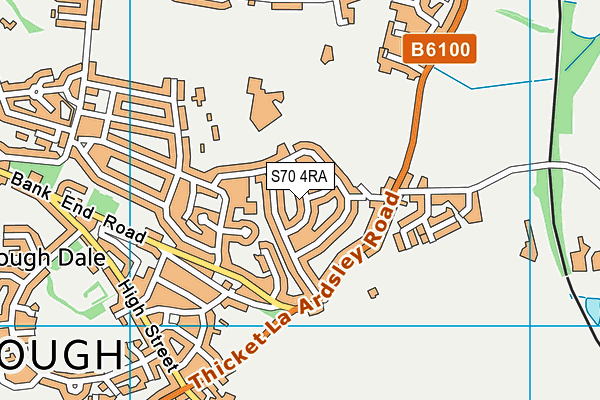 S70 4RA map - OS VectorMap District (Ordnance Survey)
