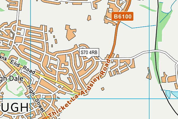 S70 4RB map - OS VectorMap District (Ordnance Survey)