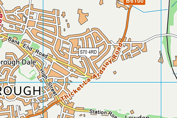 S70 4RD map - OS VectorMap District (Ordnance Survey)
