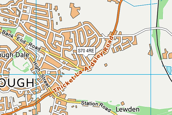 S70 4RE map - OS VectorMap District (Ordnance Survey)