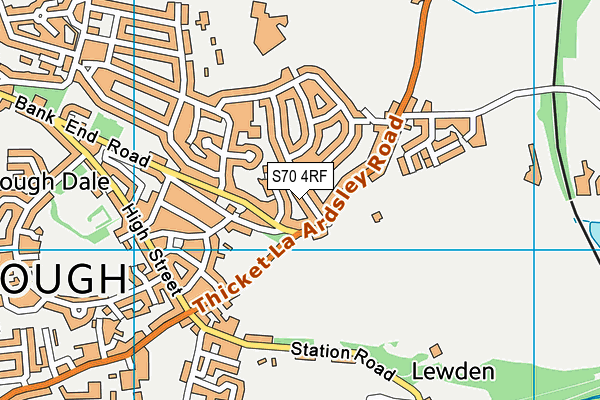 S70 4RF map - OS VectorMap District (Ordnance Survey)