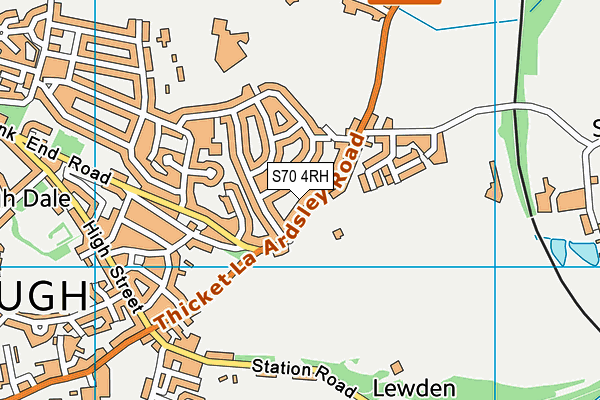 S70 4RH map - OS VectorMap District (Ordnance Survey)