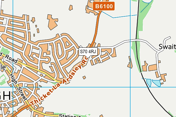 S70 4RJ map - OS VectorMap District (Ordnance Survey)