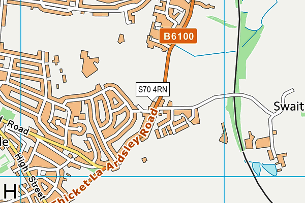 S70 4RN map - OS VectorMap District (Ordnance Survey)
