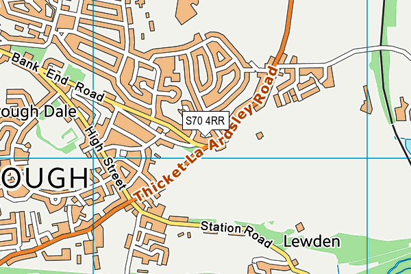 S70 4RR map - OS VectorMap District (Ordnance Survey)