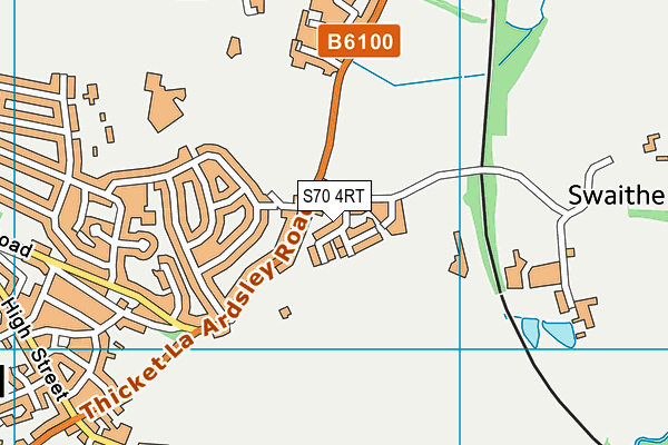 S70 4RT map - OS VectorMap District (Ordnance Survey)