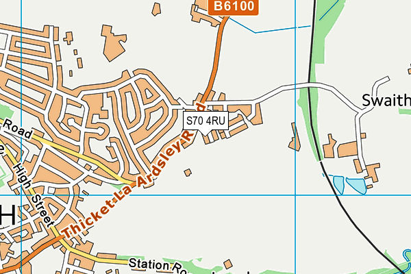 S70 4RU map - OS VectorMap District (Ordnance Survey)