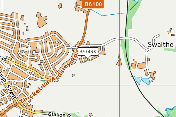 S70 4RX map - OS VectorMap District (Ordnance Survey)
