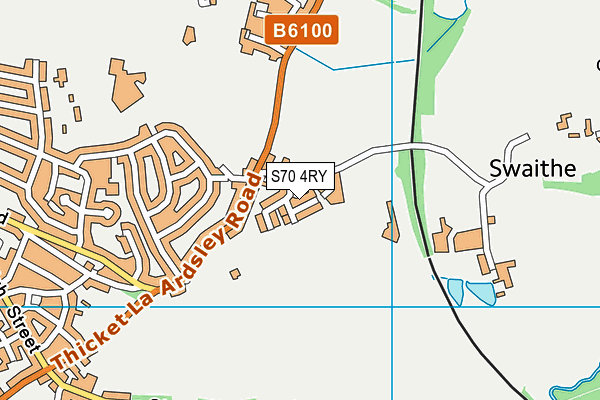 S70 4RY map - OS VectorMap District (Ordnance Survey)