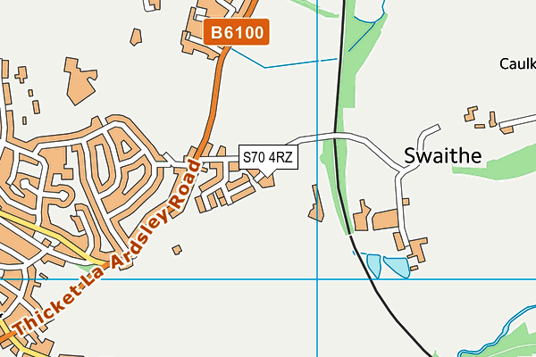 S70 4RZ map - OS VectorMap District (Ordnance Survey)