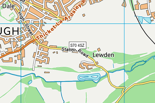 S70 4SZ map - OS VectorMap District (Ordnance Survey)