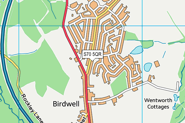 S70 5QR map - OS VectorMap District (Ordnance Survey)