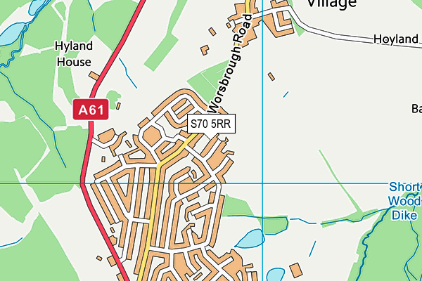 S70 5RR map - OS VectorMap District (Ordnance Survey)