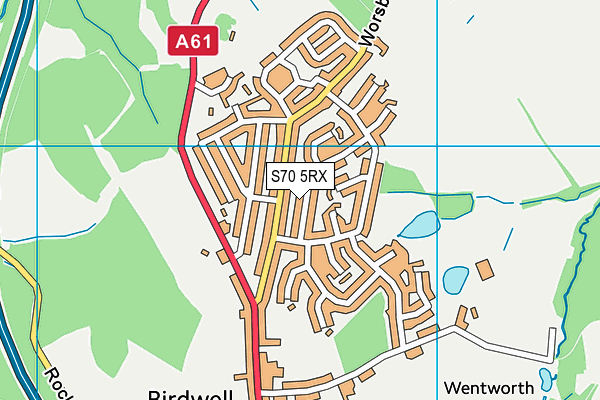 S70 5RX map - OS VectorMap District (Ordnance Survey)