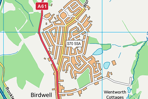 S70 5SA map - OS VectorMap District (Ordnance Survey)