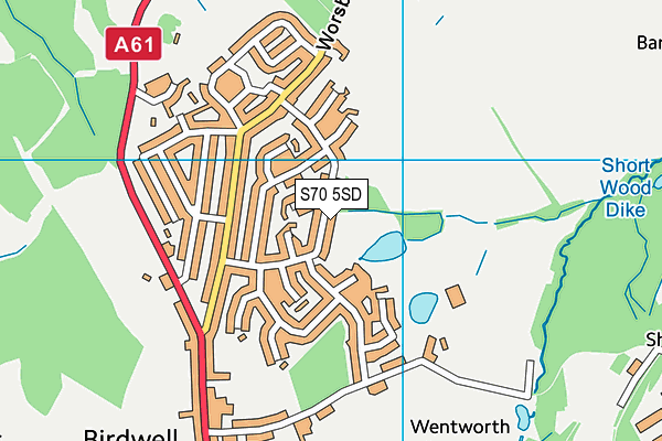 S70 5SD map - OS VectorMap District (Ordnance Survey)