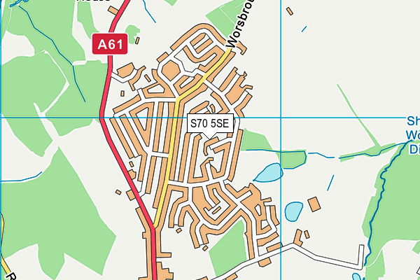 S70 5SE map - OS VectorMap District (Ordnance Survey)