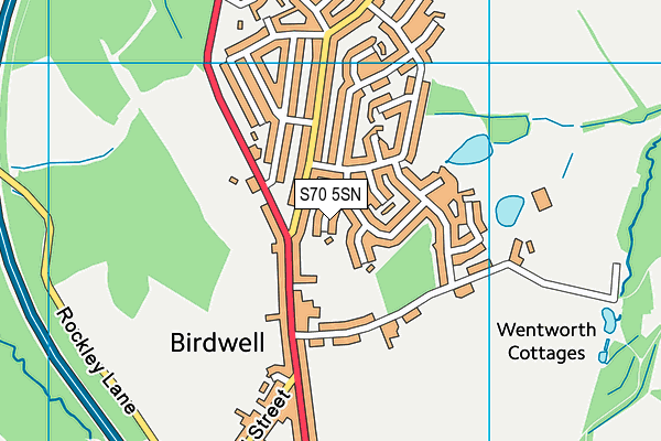 S70 5SN map - OS VectorMap District (Ordnance Survey)