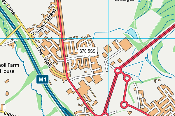 S70 5SS map - OS VectorMap District (Ordnance Survey)