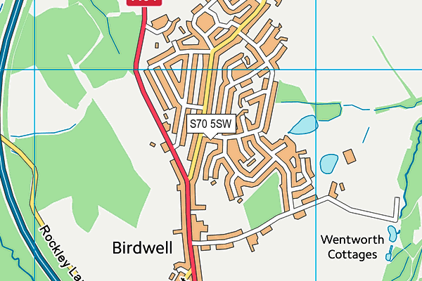 S70 5SW map - OS VectorMap District (Ordnance Survey)