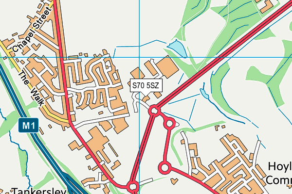 S70 5SZ map - OS VectorMap District (Ordnance Survey)