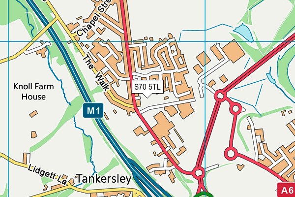 S70 5TL map - OS VectorMap District (Ordnance Survey)