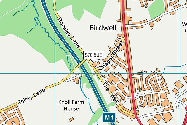 S70 5UE map - OS VectorMap District (Ordnance Survey)