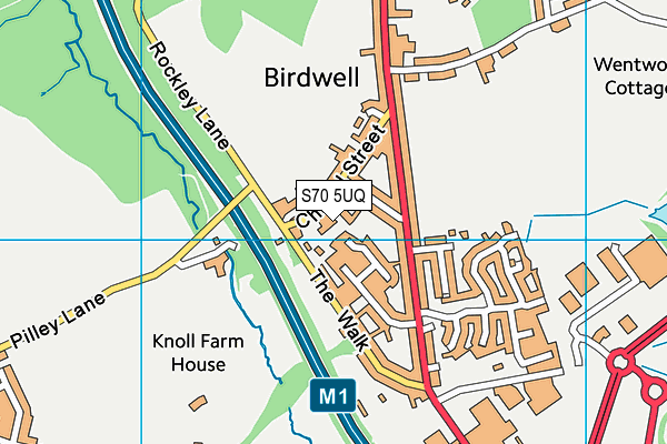 S70 5UQ map - OS VectorMap District (Ordnance Survey)