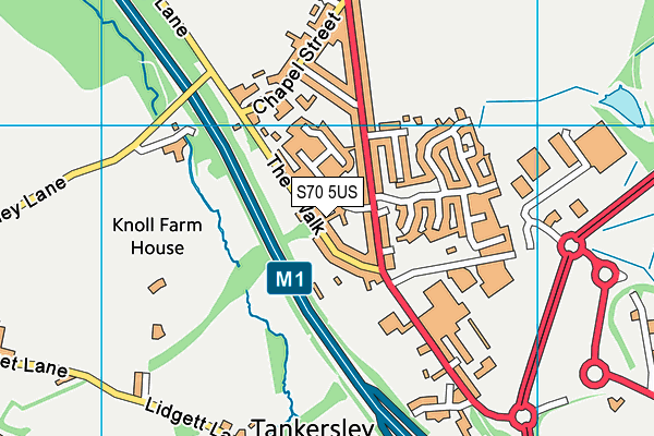 S70 5US map - OS VectorMap District (Ordnance Survey)