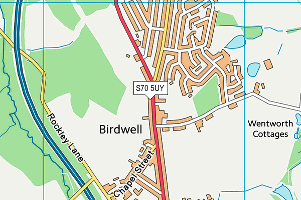 Birdwell Venue map (S70 5UY) - OS VectorMap District (Ordnance Survey)