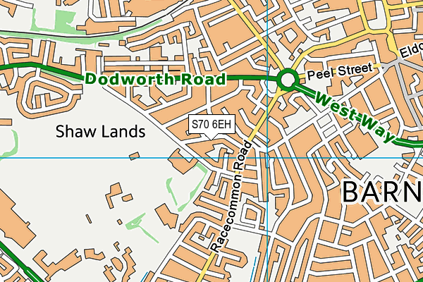 S70 6EH map - OS VectorMap District (Ordnance Survey)