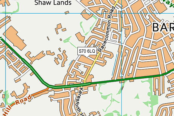 S70 6LQ map - OS VectorMap District (Ordnance Survey)