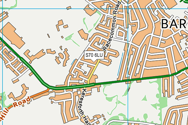 S70 6LU map - OS VectorMap District (Ordnance Survey)