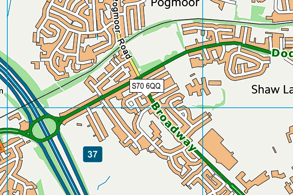 S70 6QQ map - OS VectorMap District (Ordnance Survey)