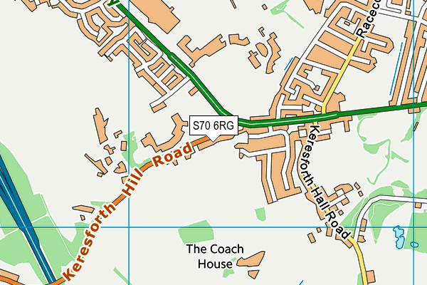 Greenacre School map (S70 6RG) - OS VectorMap District (Ordnance Survey)