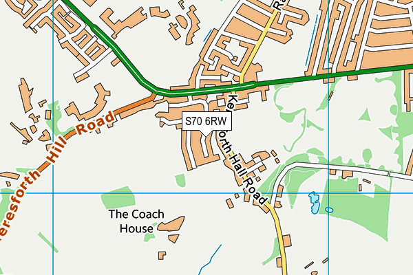 S70 6RW map - OS VectorMap District (Ordnance Survey)