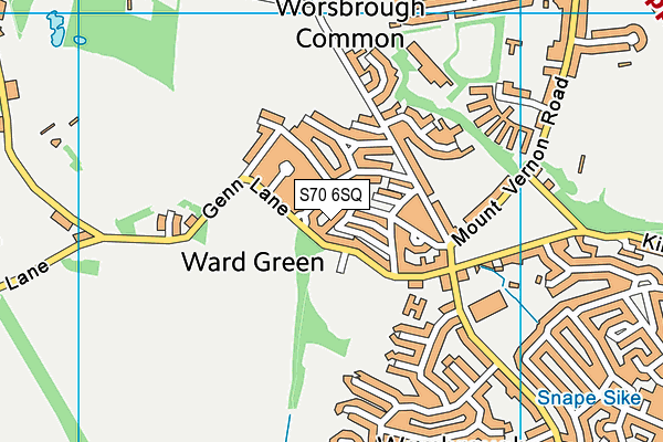 S70 6SQ map - OS VectorMap District (Ordnance Survey)