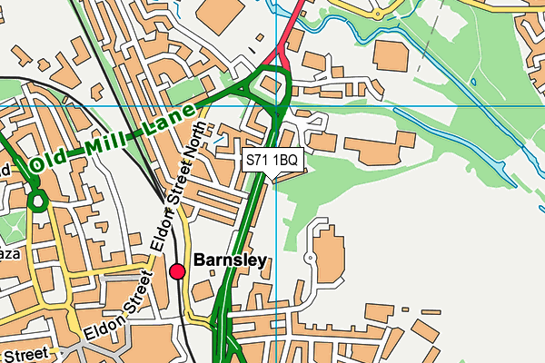 S71 1BQ map - OS VectorMap District (Ordnance Survey)