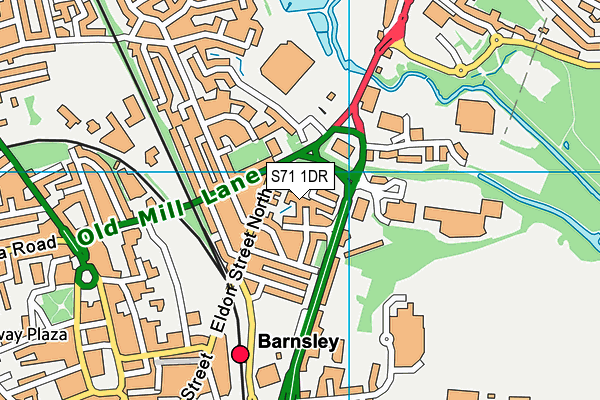 S71 1DR map - OS VectorMap District (Ordnance Survey)