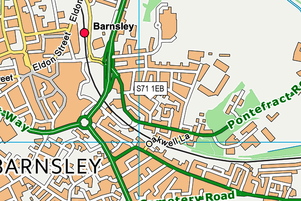 S71 1EB map - OS VectorMap District (Ordnance Survey)