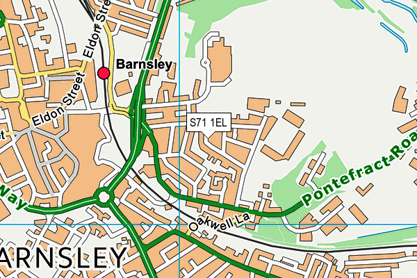 S71 1EL map - OS VectorMap District (Ordnance Survey)