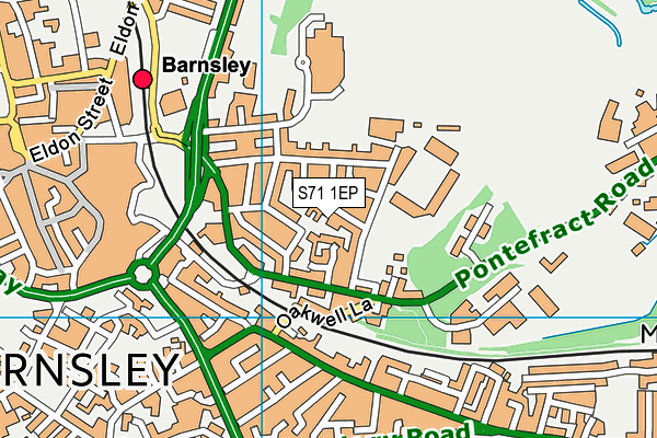 S71 1EP map - OS VectorMap District (Ordnance Survey)