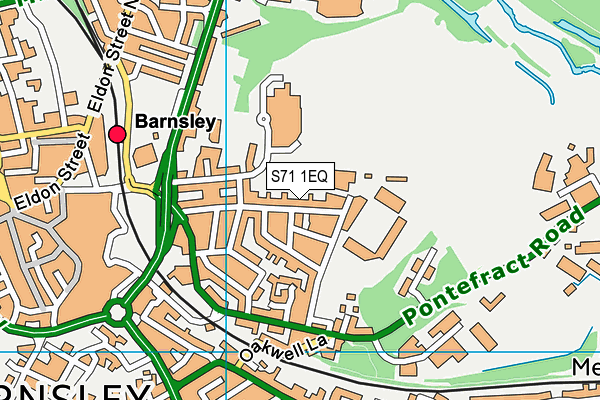 S71 1EQ map - OS VectorMap District (Ordnance Survey)