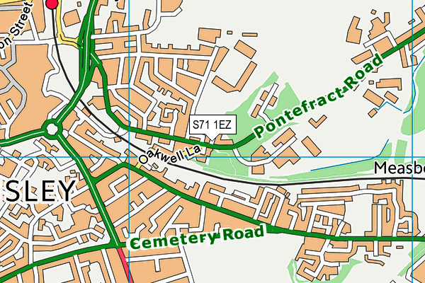 S71 1EZ map - OS VectorMap District (Ordnance Survey)
