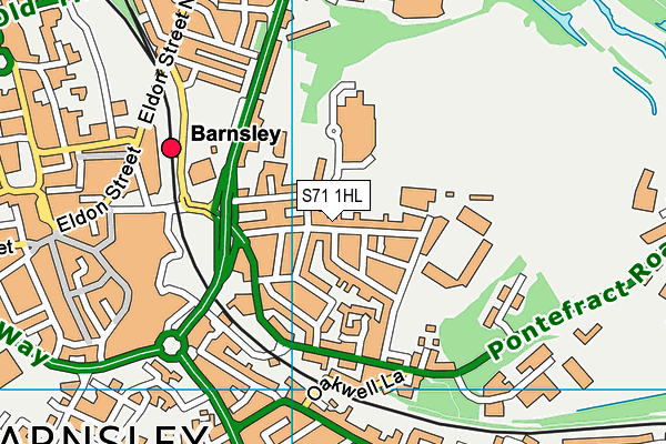 S71 1HL map - OS VectorMap District (Ordnance Survey)