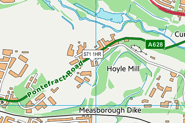 S71 1HR map - OS VectorMap District (Ordnance Survey)