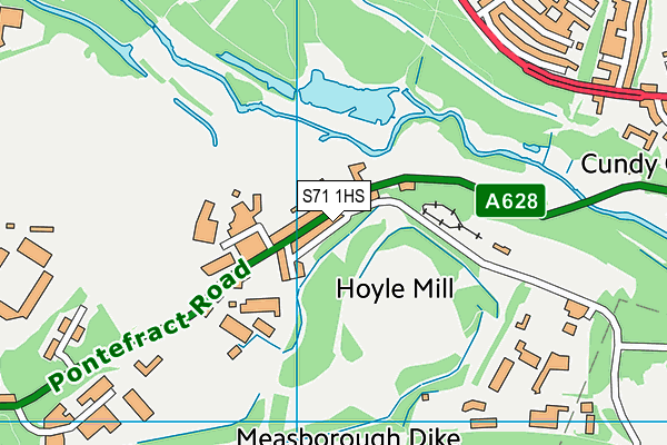 S71 1HS map - OS VectorMap District (Ordnance Survey)