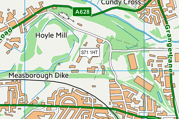 S71 1HT map - OS VectorMap District (Ordnance Survey)