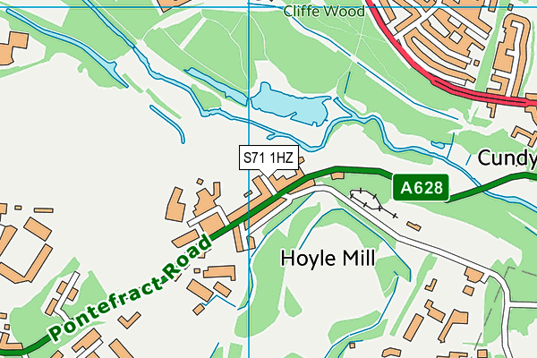 S71 1HZ map - OS VectorMap District (Ordnance Survey)