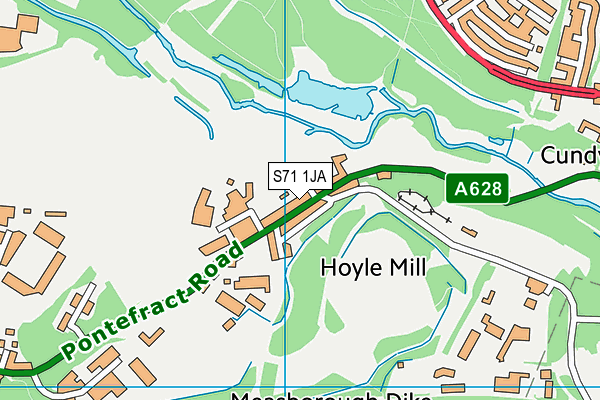 S71 1JA map - OS VectorMap District (Ordnance Survey)